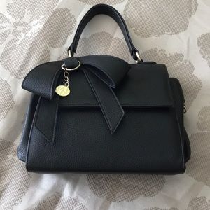 Black vegan leather  purse